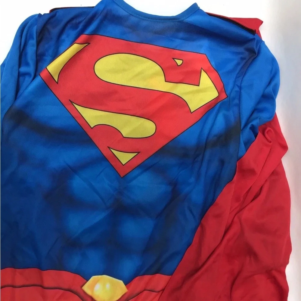 DC Superman Blue & Red Kids Jumpsuit Costume with Cape